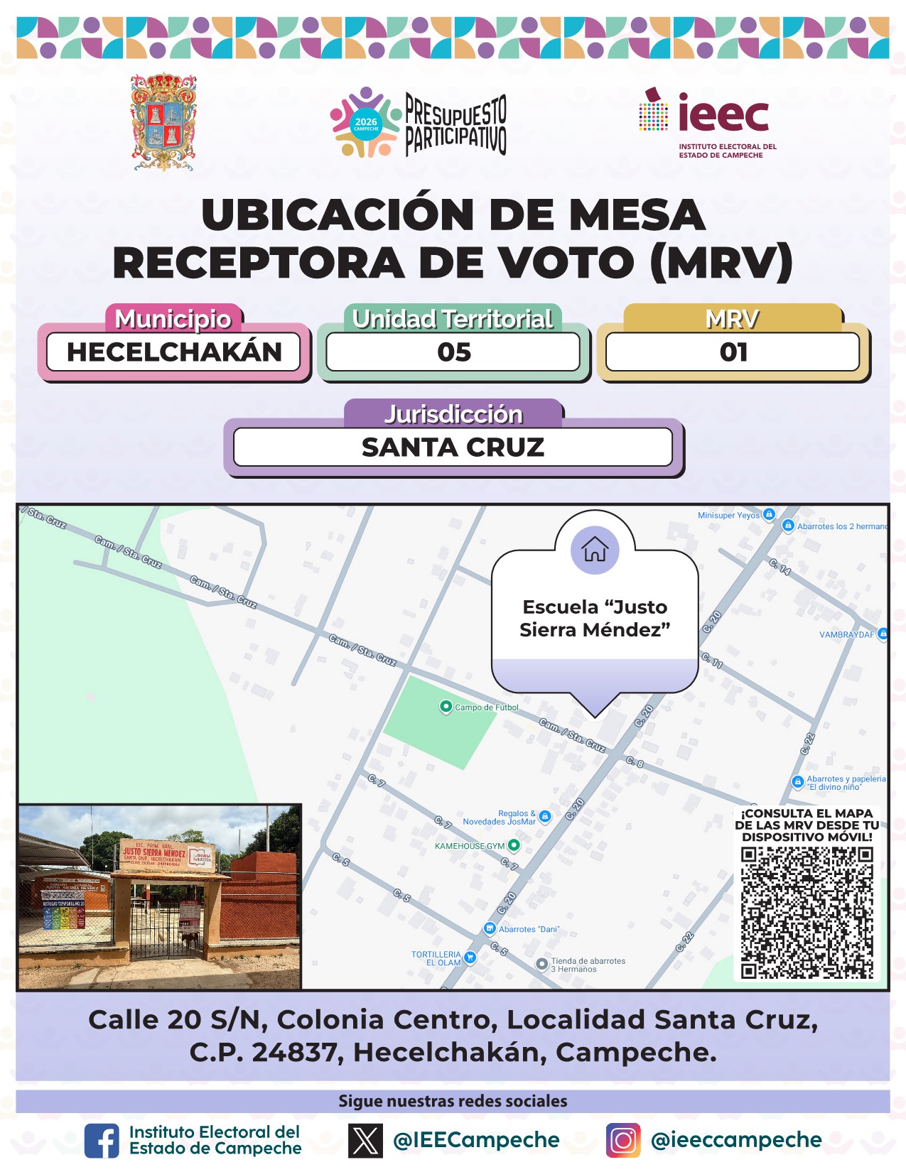 Ubicación de Mesas Hecelchakán 1